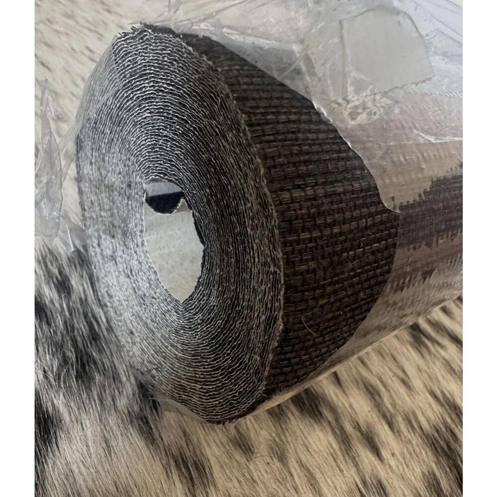 Schumacher Natural Grasscloth Haruki Wallpaper Roll Jet (Black) #5004715 run 007